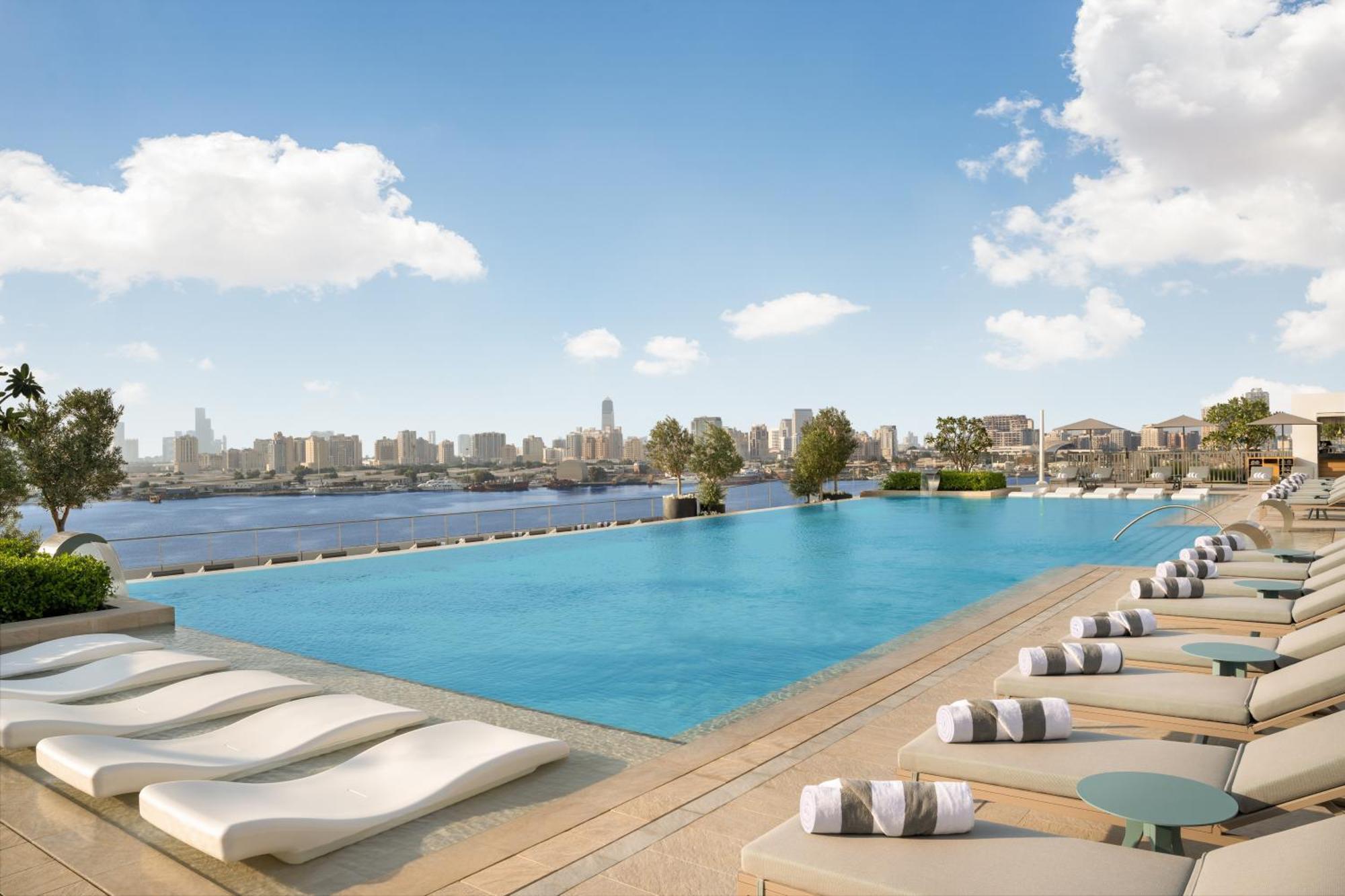 Address Creek Harbour Hotel Dubai Eksteriør billede View of the pool at the Four Seasons Hotel, Cairo
